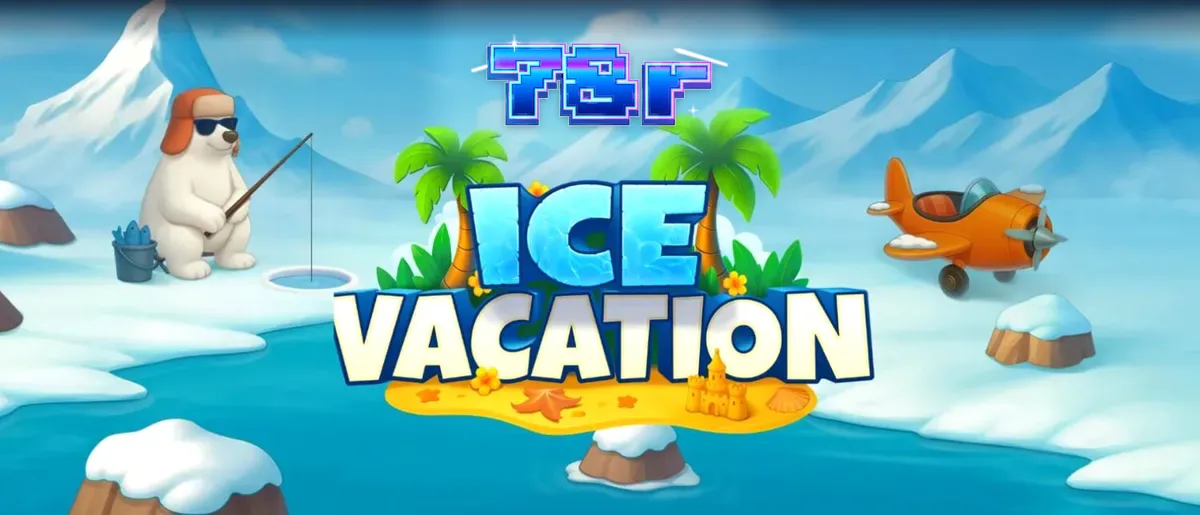 Urso polar e pinguins em um cenário de férias congelantes no slot Ice Vacation